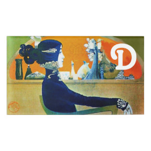 DIVA IN BLAU/HAARSCHÖNHEIT FASHION MONOGRAM NAMENSCHILD