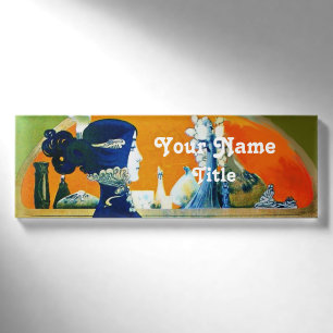 DIVA IN BLAU/HAARSCHÖNHEIT NAMENSCHILD