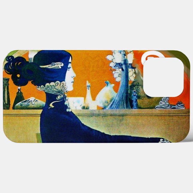 DIVA IN BLAU, SCHÖNHEIT FASHION MONOGRAMM Case-Mate iPhone HÜLLE (Rückseite (Horizontal))