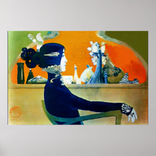 DIVA IN BLAU / Schönheit,Haar,Mode Poster