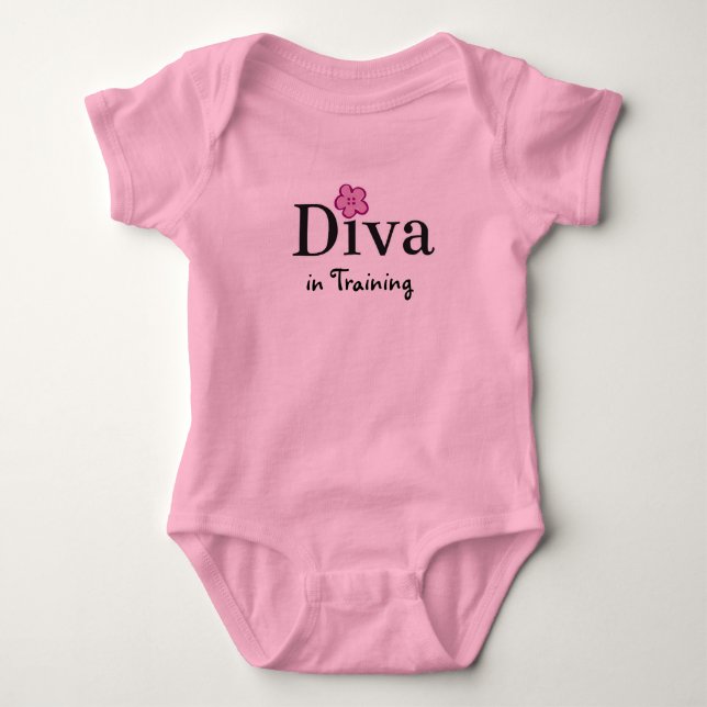 Diva in der Ausbildung Baby Strampler (Vorderseite)