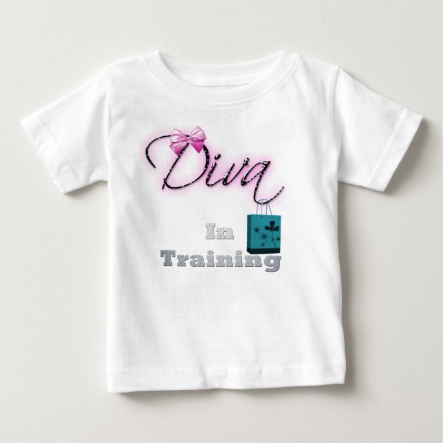 Diva in Training Baby T - Shirt (Vorderseite)