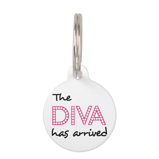 Diva ist angekommen haustiermarke (Vorderseite)