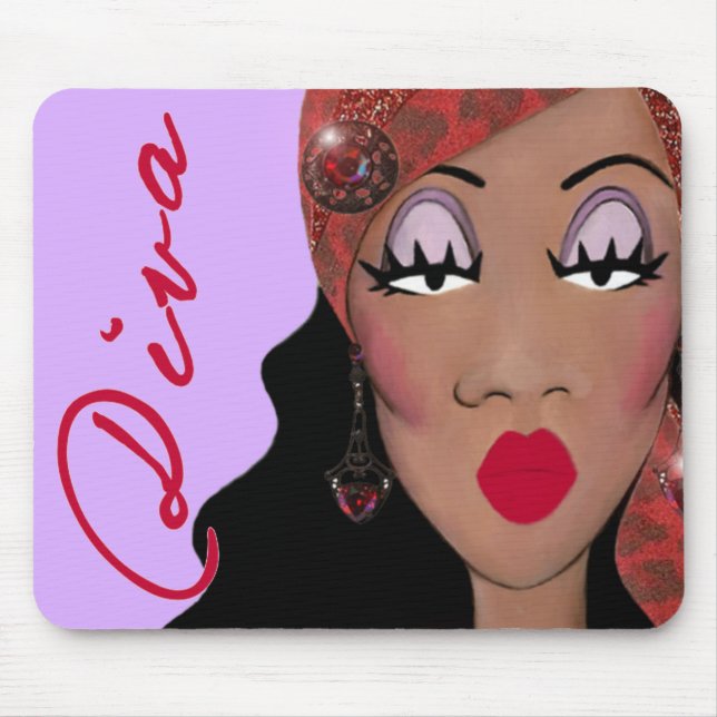 "DIVA ist ein vierstelliges Wort.." Mousepad (Vorne)