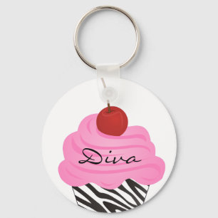 Diva-kleiner Kuchen Schlüsselanhänger