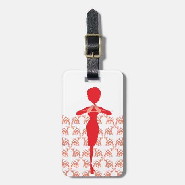 Diva-Liebe-Reise-Taschen-Umbau-Schablone Gepäckanhänger (Vorderseite vertikal)