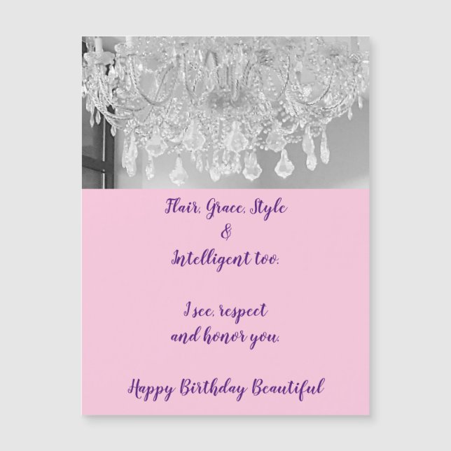 DIVA Life Flair Heureux Anniversaire Carte magnéti (Devant)