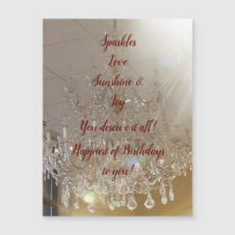 DIVA Life Glitzern Happy Birthday Magnetkarte