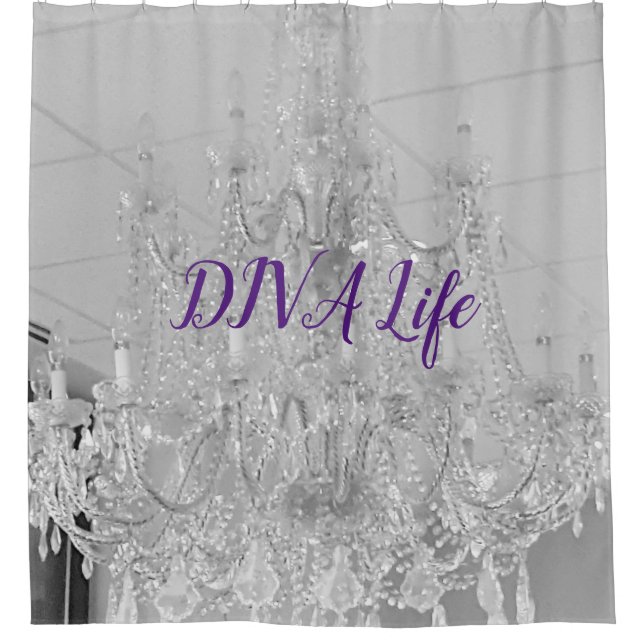 DIVA Life Lights Duschvorhang (Vorderseite)