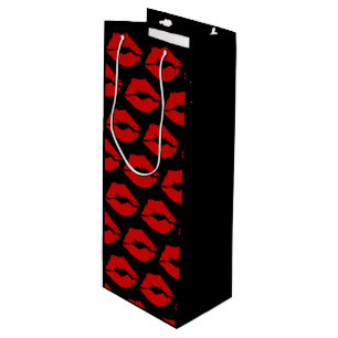 "Diva Lips" /Rot Geschenktüte Für Weinflaschen