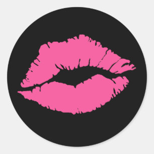 ‚Diva Lips‘ Runder Aufkleber
