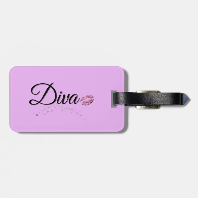 Diva Luggage Tag Gepäckanhänger (Rückseite horizontal)