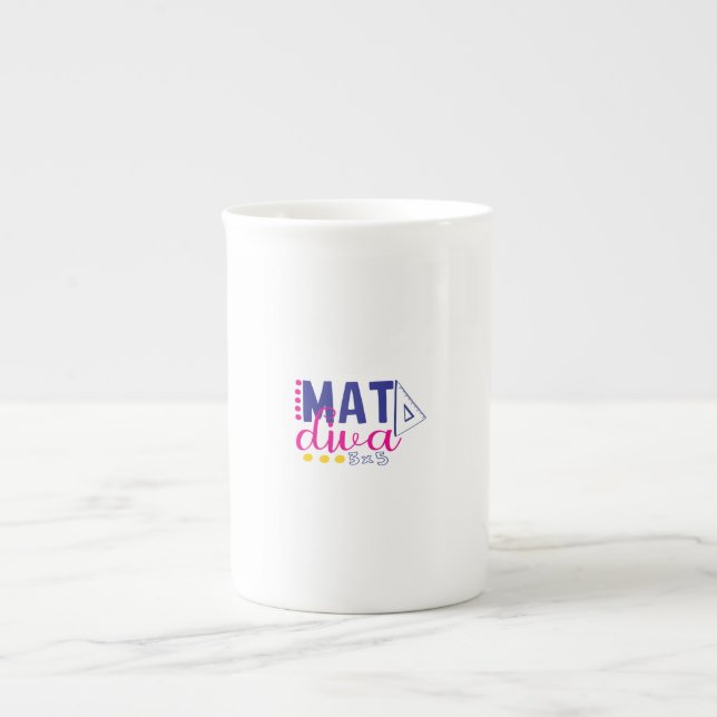 Diva-Matte Prozellantasse (Vorderseite)