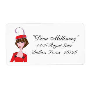 "Diva Millinery" Étiquettes