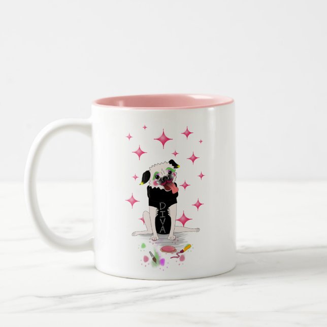 Diva Mops: Pugging Fabelhafte Tasse (Links)