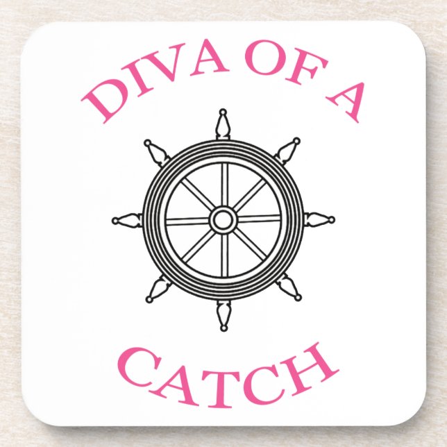 "Diva of a Catch" Nautische Untersetzer (Vorderseite)