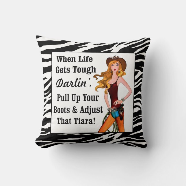 "Diva of a Cowgirl" Kissen (Vorderseite)