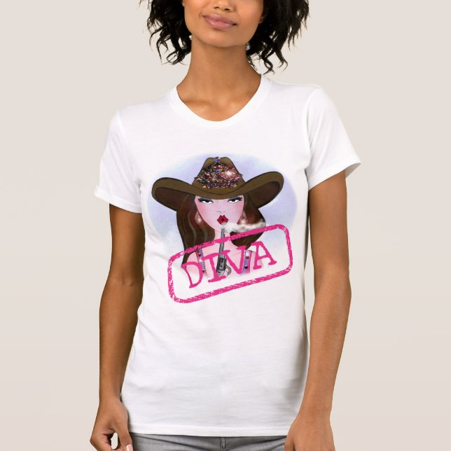 "Diva of a Cowgirl" T-Shirt (Vorderseite)