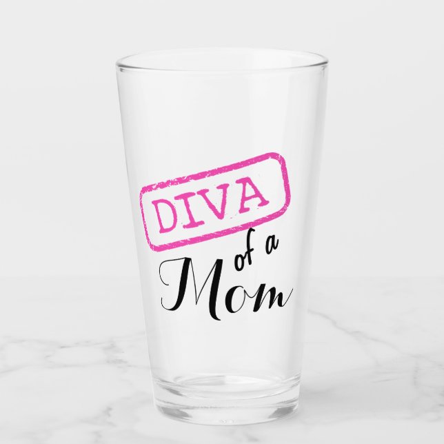 ‚Diva of a Mama‘ Glas (Vorderseite)