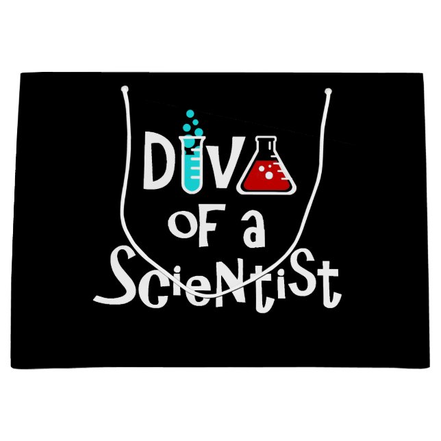 "DIVA of a Scientist" Große Geschenktüte (Vorderseite)