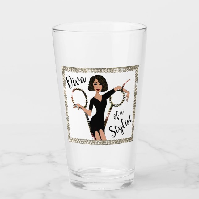 ‚Diva of a Stylist‘ Glas (Vorderseite)