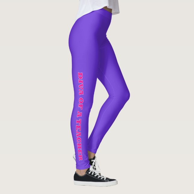 "Diva of a Teacher" Leggings (Rechts)
