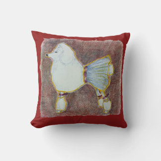 Diva Poodle Throw Pillow Kissen