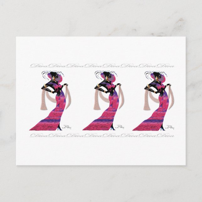 Diva Postkarte (Vorderseite)