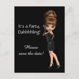 Diva Save the Date Ankündigungspostkarte