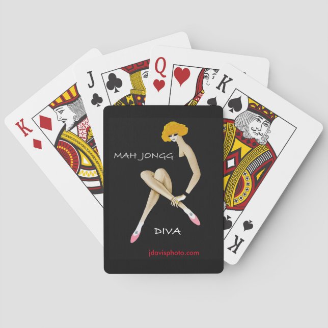 Diva-Spielkarten Milliamperestunde Jongg Spielkarten (Rückseite)