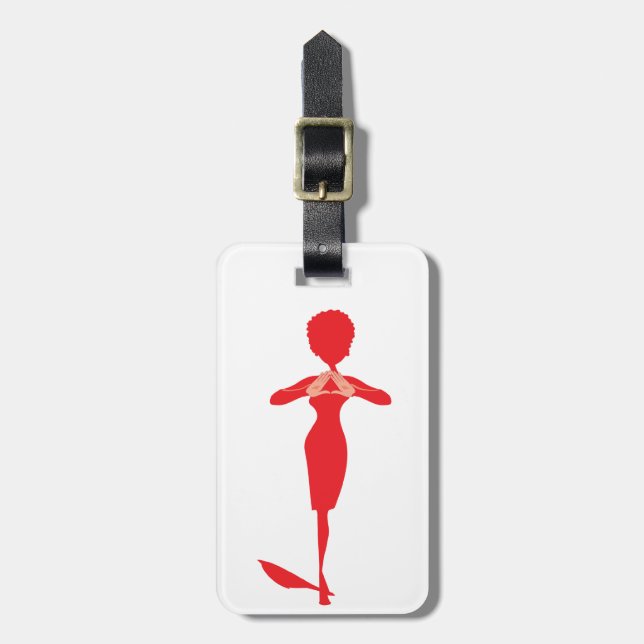 Diva Strong Travel Bag Tag Template Gepäckanhänger (Vorderseite vertikal)