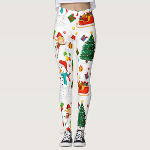 Diva Style Weihnachtsmuster auf Leggings