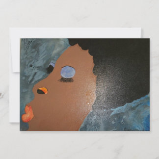 Diva stylisée femme noire naturel invitation afro