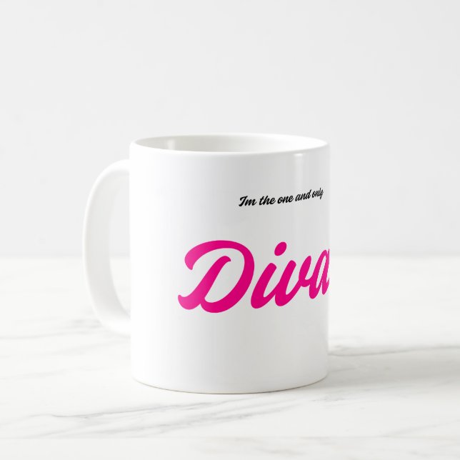Diva – Tasse à café rose (Devant gauche)