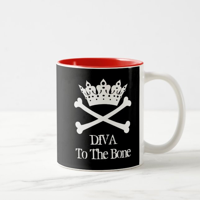 DIVA-Tasse "Diva to Bone" Zweifarbige Tasse (Rechts)