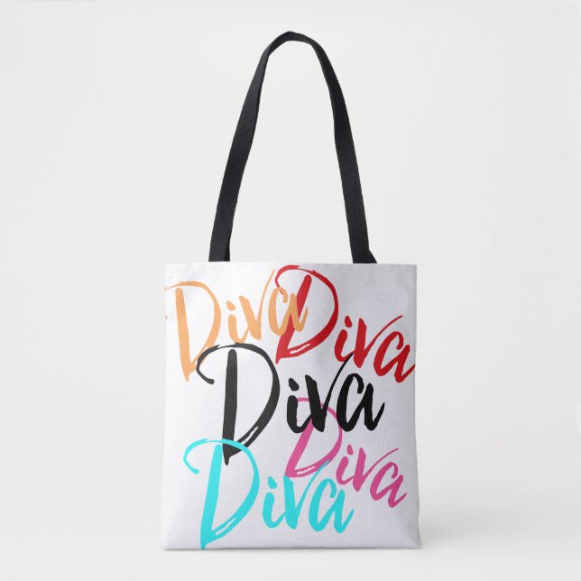 "Diva" Tote Bag Tasche (Vorderseite)