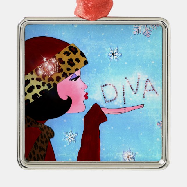 DIVA "Winter Magic" Ornament Aus Metall (Vorne)