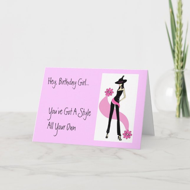Diva with Style Birthday Card Karte (Vorderseite)