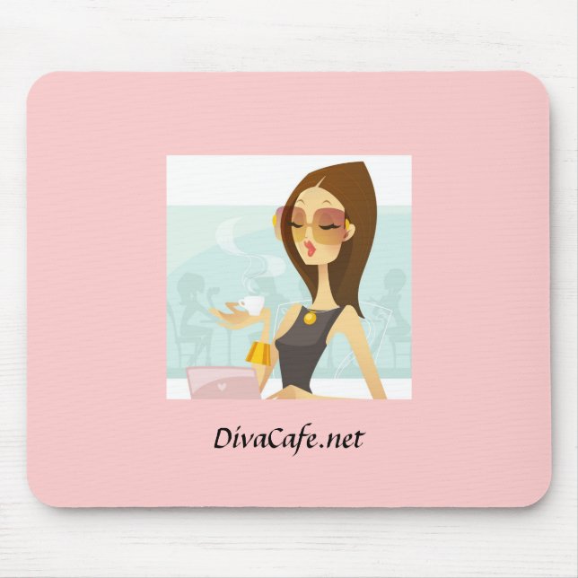 DivaCafe Mausunterlage Mousepad (Vorne)