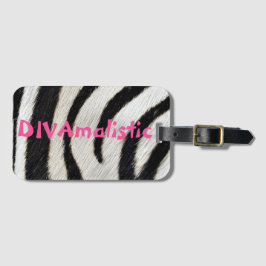 DIVAmalistic Zebra Print Luggage Tag Gepäckanhänger