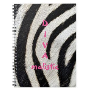 DIVAmalistic Zebra Print Notebook Notizblock