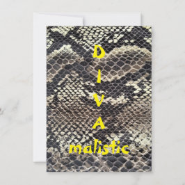 DIVAmalistisch-braune Snakeskin Druckflachkarte