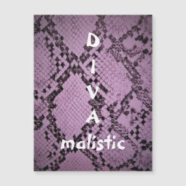 DIVAmalistische Lila Snakeskin-Magnetkarte Magnetkarte