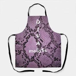DIVAmalistische Lila Snakeskin Print-Schürze Schürze