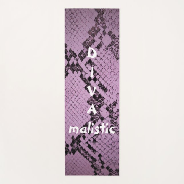 DIVAmalistische Lila Snakeskin Print Yoga Mat Yogamatte (Vorderseite)