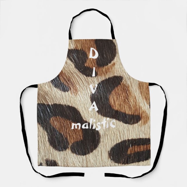 DIVAmalistischer Leopard Print All-over-Schürze Schürze (Vorderseite)