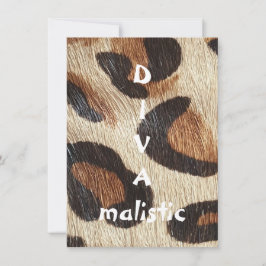 DIVAmalistischer Leopard Print Flat Greeting Card