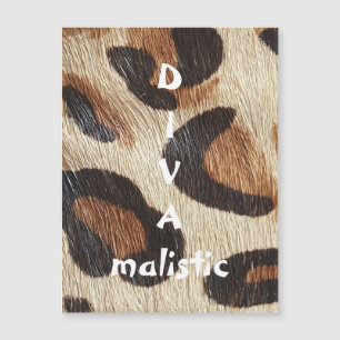 DIVAmalistischer Leopard Print Magnetic Card Magnetkarte