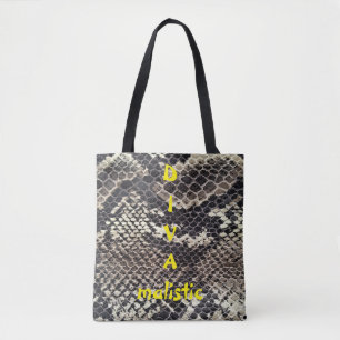 DIVAmalistisches Brown Snakeskin Drucktasche Tasche
