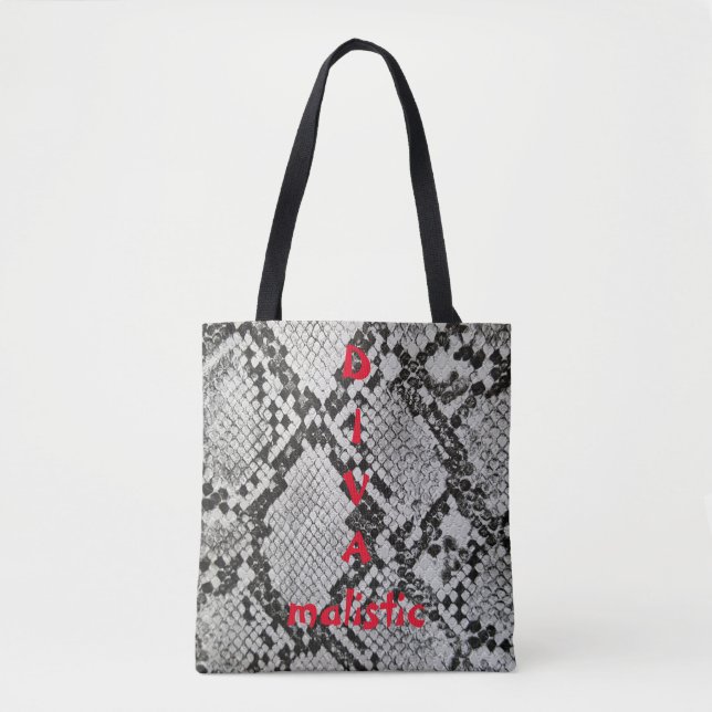 DIVAmalistisches Snakeskin Drucktasche Tasche (Vorderseite)